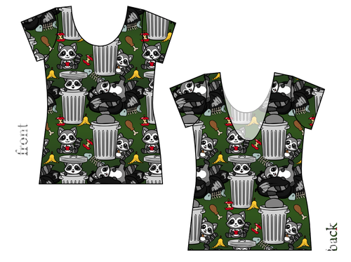 Trash Raccoons Ladies' Low Back Ballerina Tee