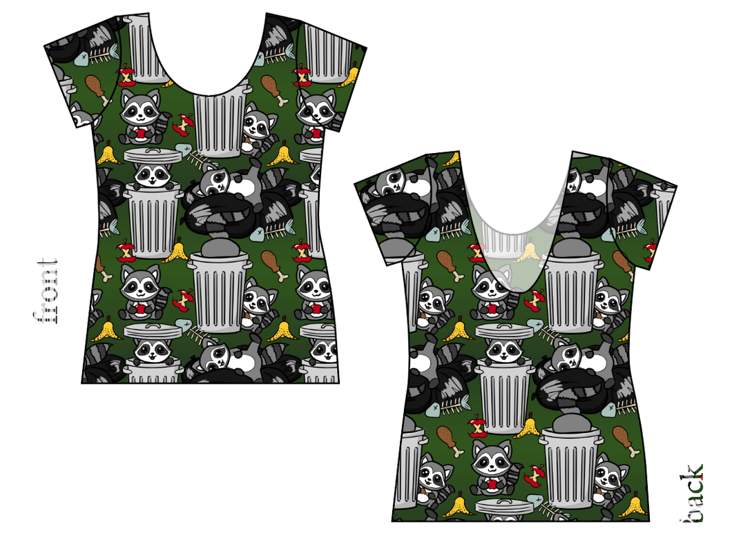 Trash Raccoons Ladies' Low Back Ballerina Tee