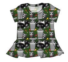 Load image into Gallery viewer, Trash Raccoons Ladies&#39; Peplum Top
