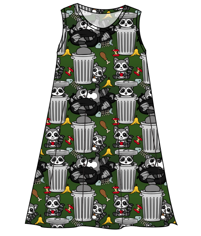 Trash Raccoons Ladies' Swing Dress
