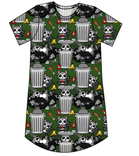 Trash Raccoons Ladies' T-Shirt Dress