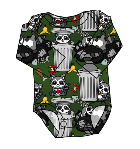 Trash Raccoons Lap Neck Bodysuit