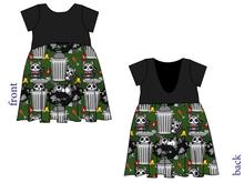 Load image into Gallery viewer, Trash Raccoons Low Back Dress