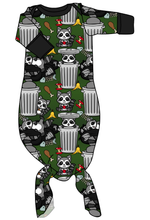 Load image into Gallery viewer, Trash Raccoons Newborn Knotted Gown