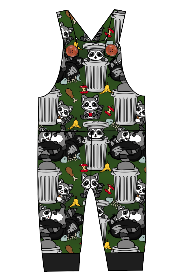 Trash Raccoons Overalls and Shortalls