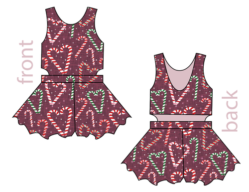 Candy Cane Lane Kids Playsuit