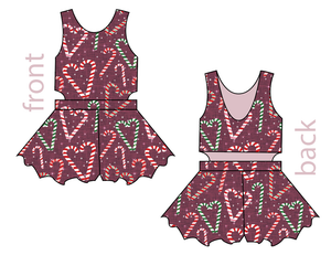 Candy Cane Lane Kids Playsuit