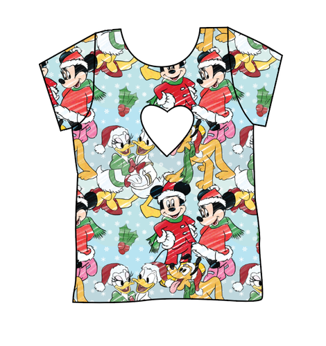 Mickey Wonderland Cambria Heart Back Tee