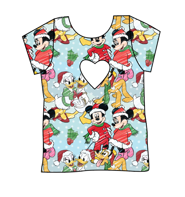 Mickey Wonderland Cambria Heart Back Tee