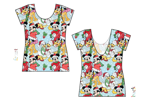 Mickey Wonderland Ladies' Low Back Ballerina Tee