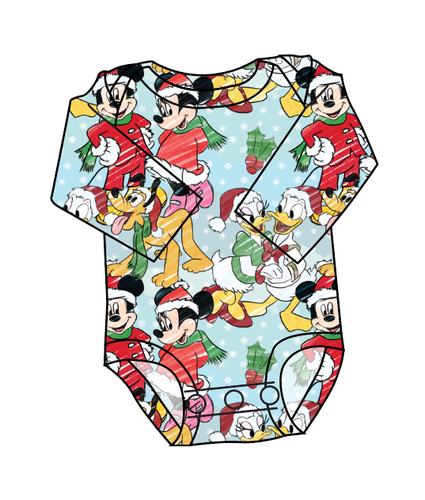 Mickey Wonderland Lap Neck Bodysuit