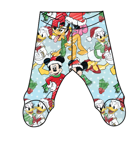 Mickey Wonderland Newborn Footed Pants
