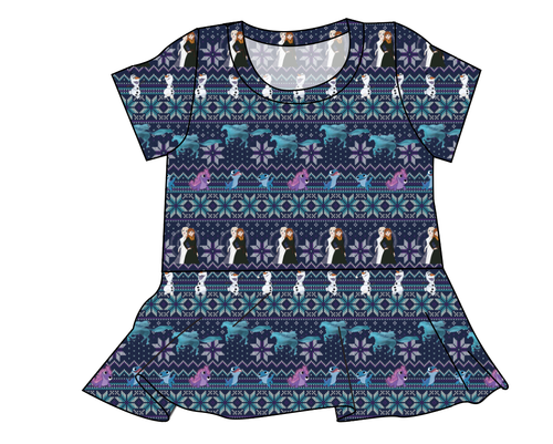 Cozy in Arendelle Ladies' Peplum Top