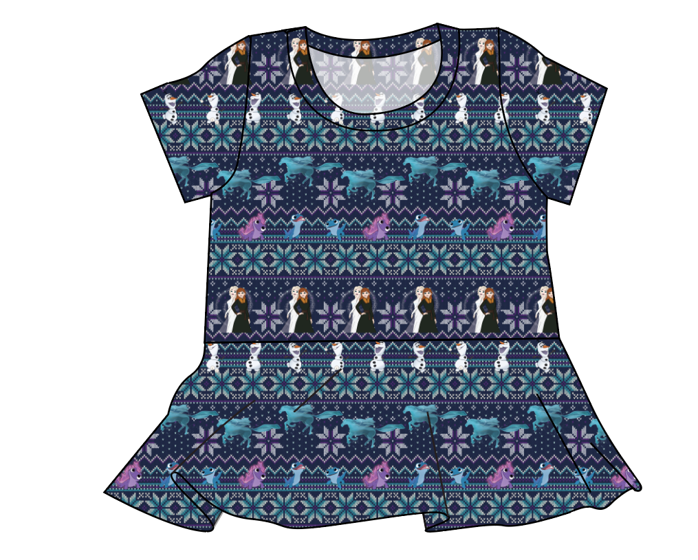 Cozy in Arendelle Ladies' Peplum Top