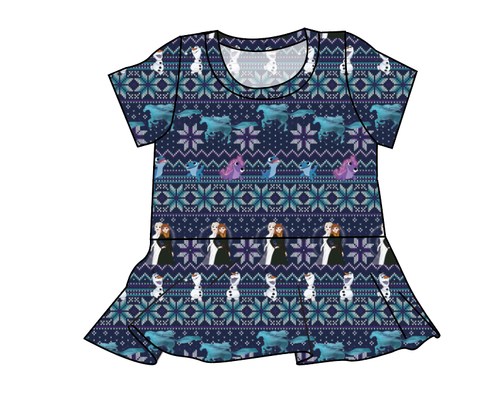Cozy in Arendelle Peplum Top