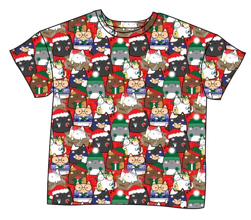 Meowy Catmas Ladies' Oversized Tee