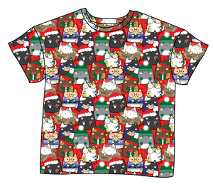 Meowy Catmas Ladies' Oversized Tee