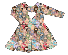 Load image into Gallery viewer, Keychain Cuties Molly Heart Back Twirly Dress