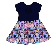 Load image into Gallery viewer, Hunters and Demons Molly Heart Back Twirly Dress