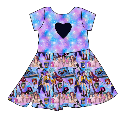 Hunters and Demons Molly Heart Back Twirly Dress