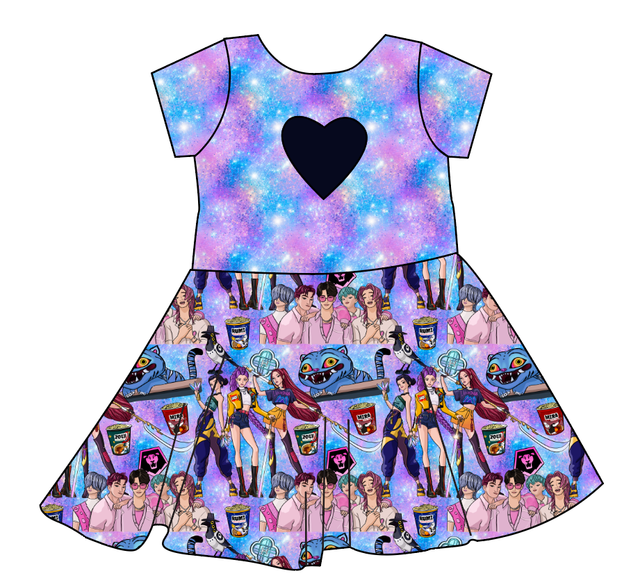 Hunters and Demons Molly Heart Back Twirly Dress