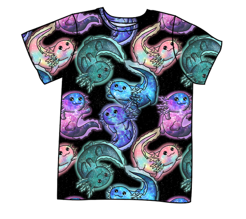 Galaxy Axolotl Basic Tee and Tank