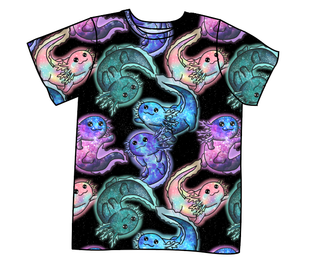 Galaxy Axolotl Basic Tee and Tank