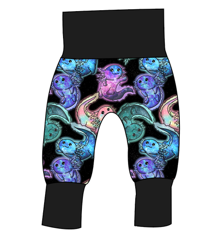 Galaxy Axolotl Grow With Me Pants And Shorts