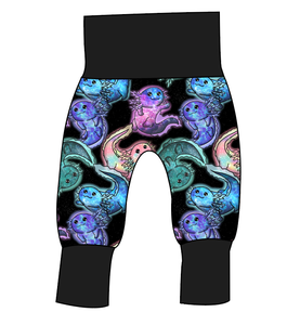 Galaxy Axolotl Grow With Me Pants And Shorts