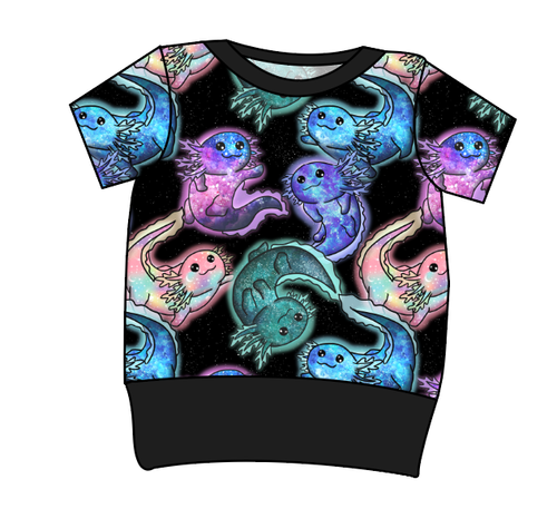 Galaxy Axolotl Grow With Me Tee