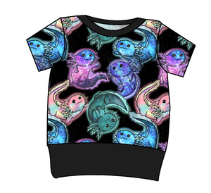 Galaxy Axolotl Grow With Me Tee