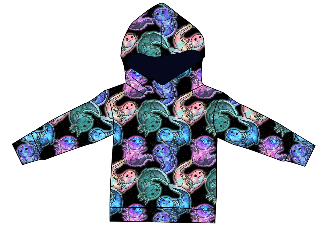 Galaxy Axolotl Ladies Oversized Hoodie
