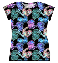 Load image into Gallery viewer, Galaxy Axolotl Ladies&#39; Basic Tee