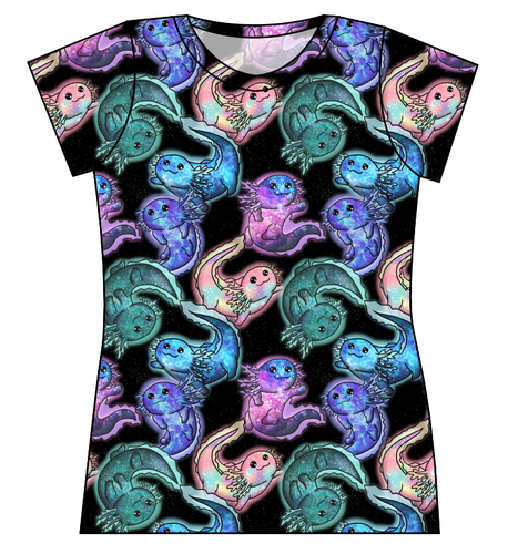 Galaxy Axolotl Ladies' Basic Tee