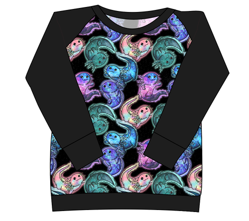 Galaxy Axolotl Ladies' Classic Crewneck