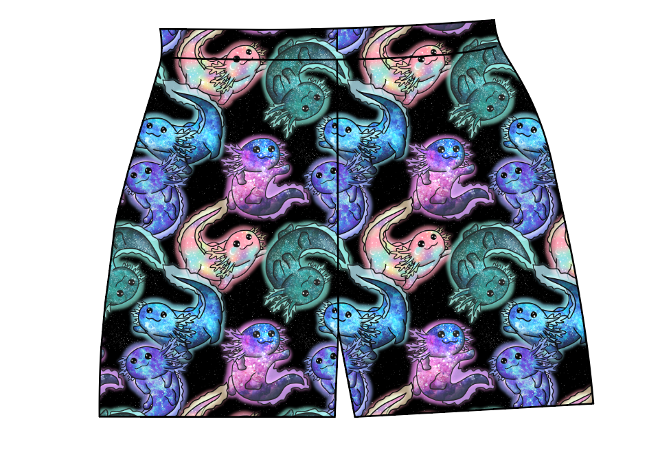 Galaxy Axolotl Ladies' Lounge Shorts