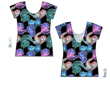 Load image into Gallery viewer, Galaxy Axolotl Ladies&#39; Low Back Ballerina Tee