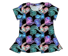 Load image into Gallery viewer, Galaxy Axolotl Ladies&#39; Peplum Top