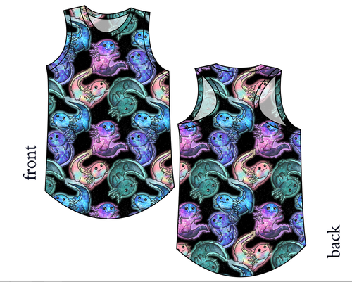 Galaxy Axolotl Ladies' Summer Tank