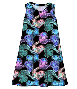 Galaxy Axolotl Ladies' Swing Dress