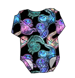 Galaxy Axolotl Lap Neck Bodysuit