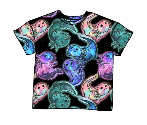 Galaxy Axolotl Oversized Tee