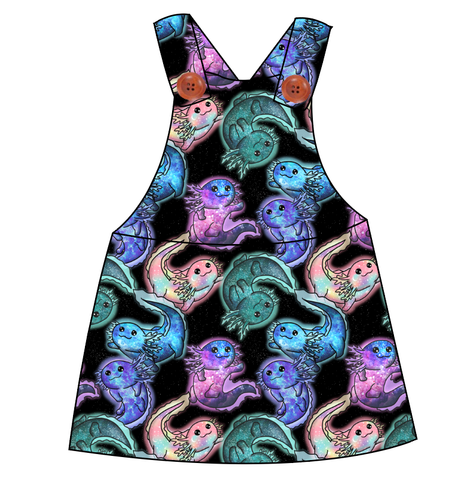 Galaxy Axolotl Skirt-Alls