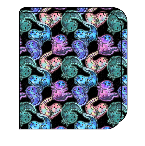 Galaxy Axolotl Swaddle Blanket