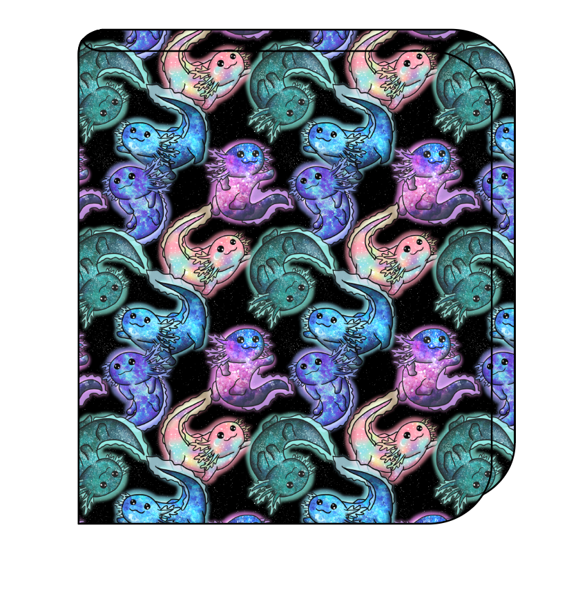Galaxy Axolotl Swaddle Blanket