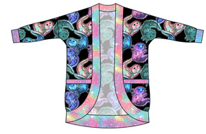 Galaxy Axolotl Kids Cocoon Cardigan