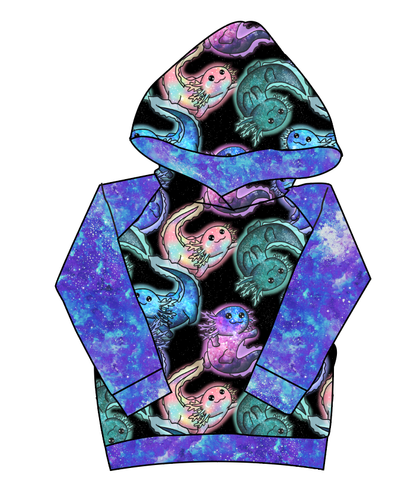 Galaxy Axolotl Classic Hoodie (or Crewneck)