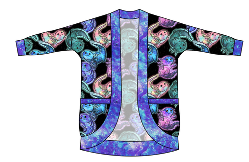 Galaxy Axolotl Ladies' Cocoon Cardigan