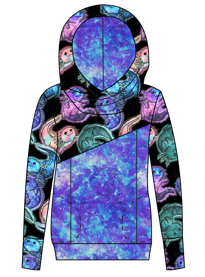 Galaxy Axolotl Ladies Hoodie