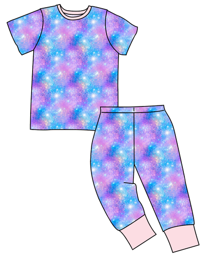 Popping Glitter Basic Loungewear Set